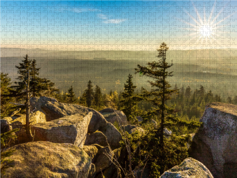Herbststimmung auf dem Kösseinegipfel im Fichtelgebirge 1000 Teile Puzzle quer - CALVENDO Foto-Puzzle'