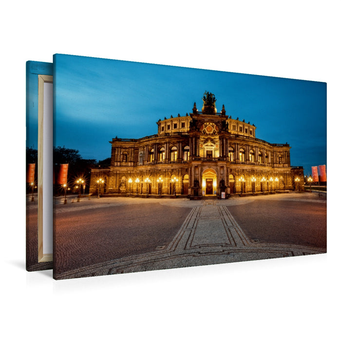 Premium Textil-Leinwand Semperoper Dresden