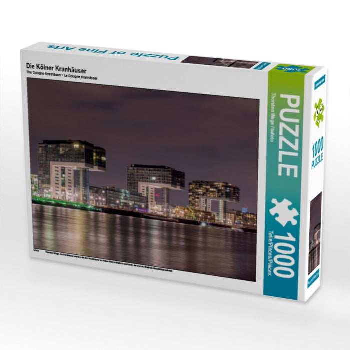 Die Kölner Kranhäuser 1000 Teile Puzzle quer - CALVENDO Foto-Puzzle'