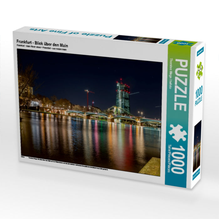 Frankfurt - Blick über den Main 1000 Teile Puzzle quer - CALVENDO Foto-Puzzle'
