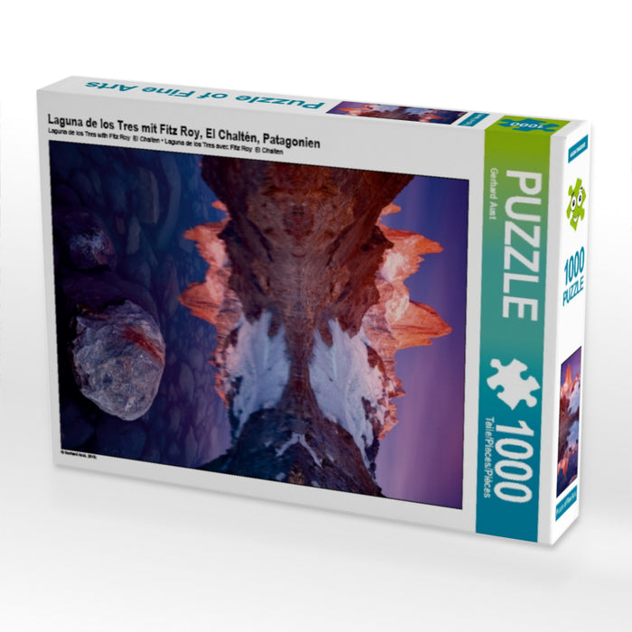 Laguna de los Tres mit Fitz Roy, El Chaltén, Patagonien 1000 Teile Puzzle hoch - CALVENDO Foto-Puzzle'