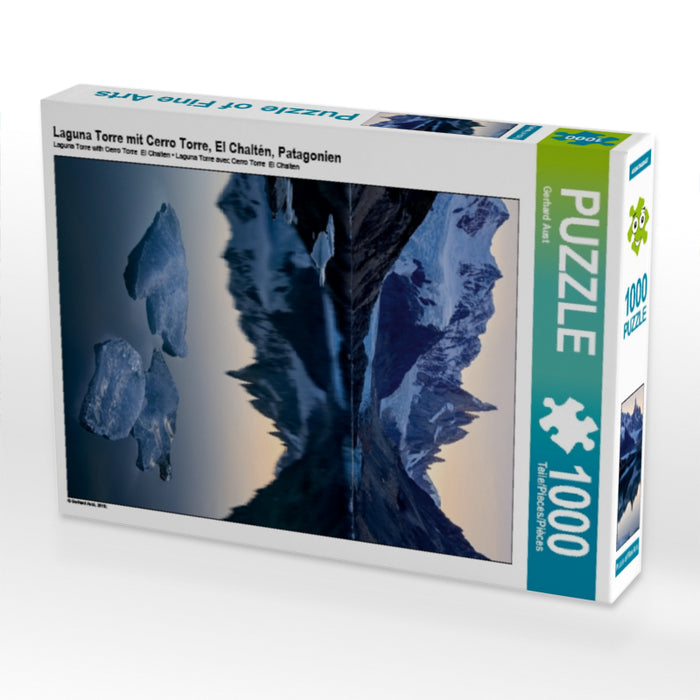 Laguna Torre mit Cerro Torre, El Chaltén, Patagonien 1000 Teile Puzzle hoch - CALVENDO Foto-Puzzle'