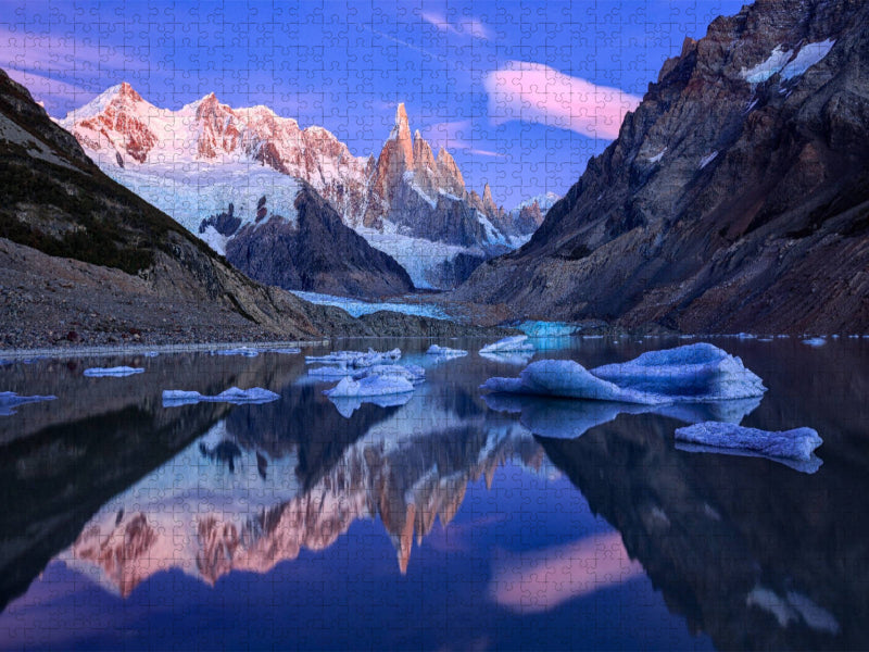 Laguna Torre mit Cerro Torre, El Chaltén, Patagonien - CALVENDO Foto-Puzzle'