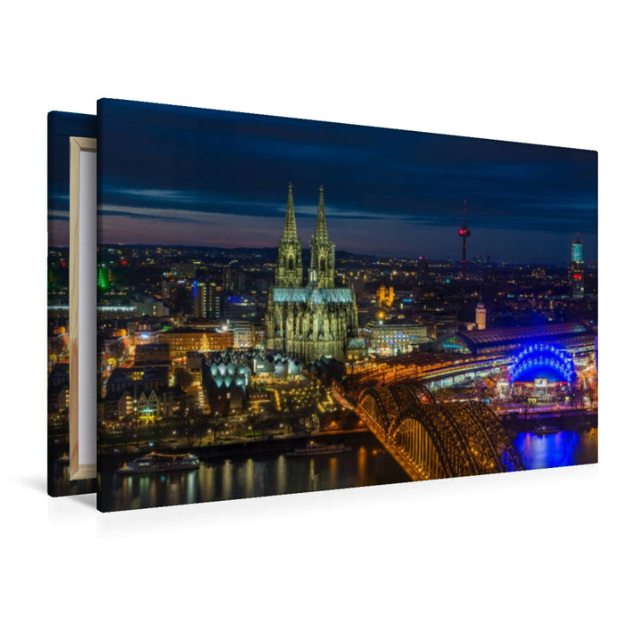 Premium Textil-Leinwand Köln - Blick vom Triangle