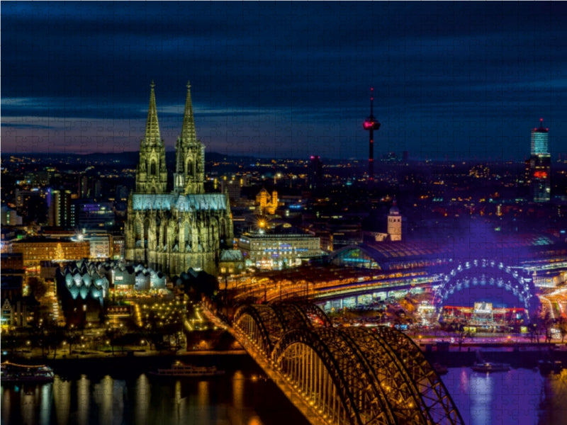 Cologne - Vue depuis le Triangle - Puzzle photo CALVENDO 