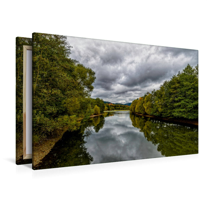 Premium Textil-Leinwand Perfstausee Breidenstein