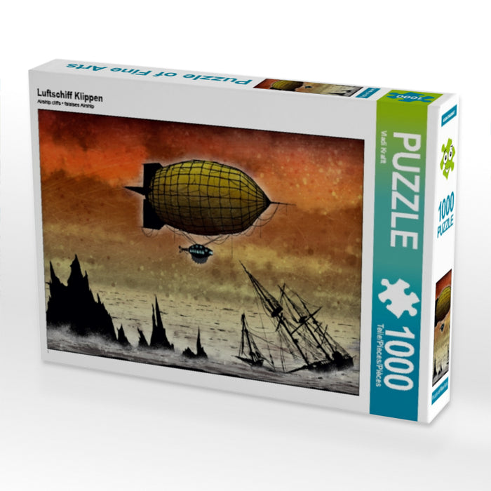 Luftschiff Klippen 1000 Teile Puzzle quer - CALVENDO Foto-Puzzle'
