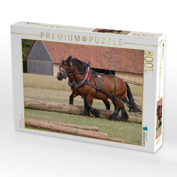 Rückepferde - CALVENDO Foto-Puzzle'