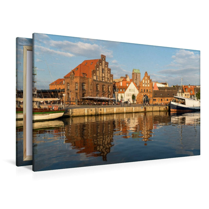 Premium Textil-Leinwand Alter Hafen Wismar