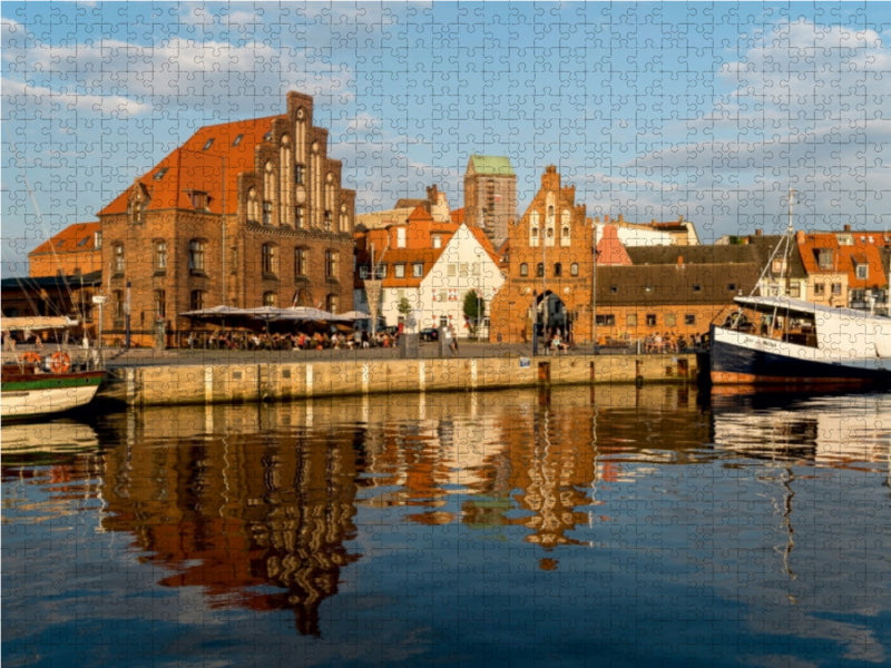 Alter Hafen Wismar 1000 Teile Puzzle quer - CALVENDO Foto-Puzzle'