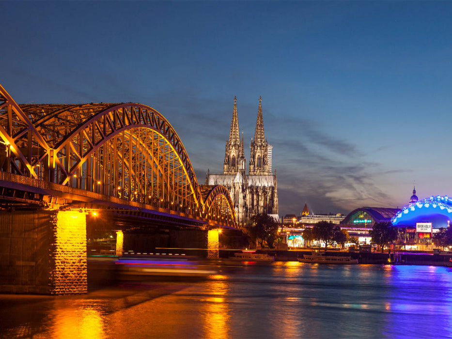 Der Rhein bei Köln - CALVENDO Foto-Puzzle'