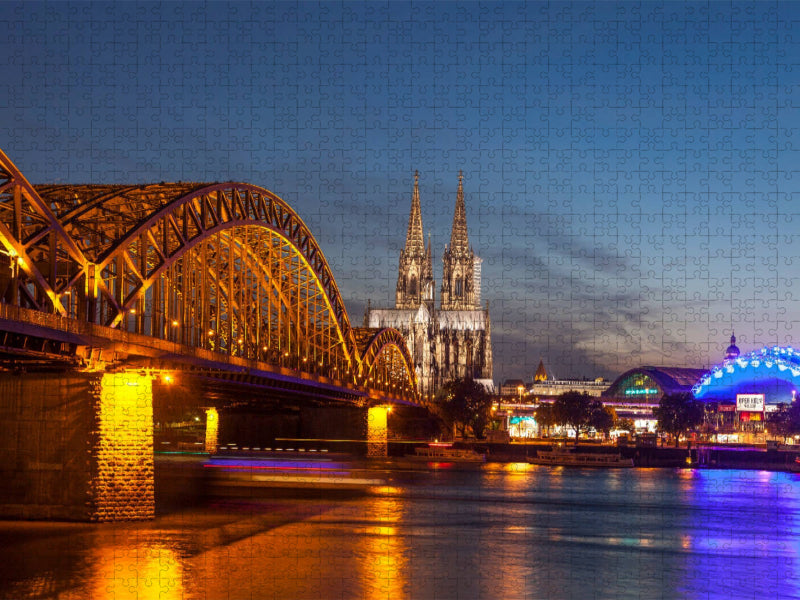 Der Rhein bei Köln - CALVENDO Foto-Puzzle'