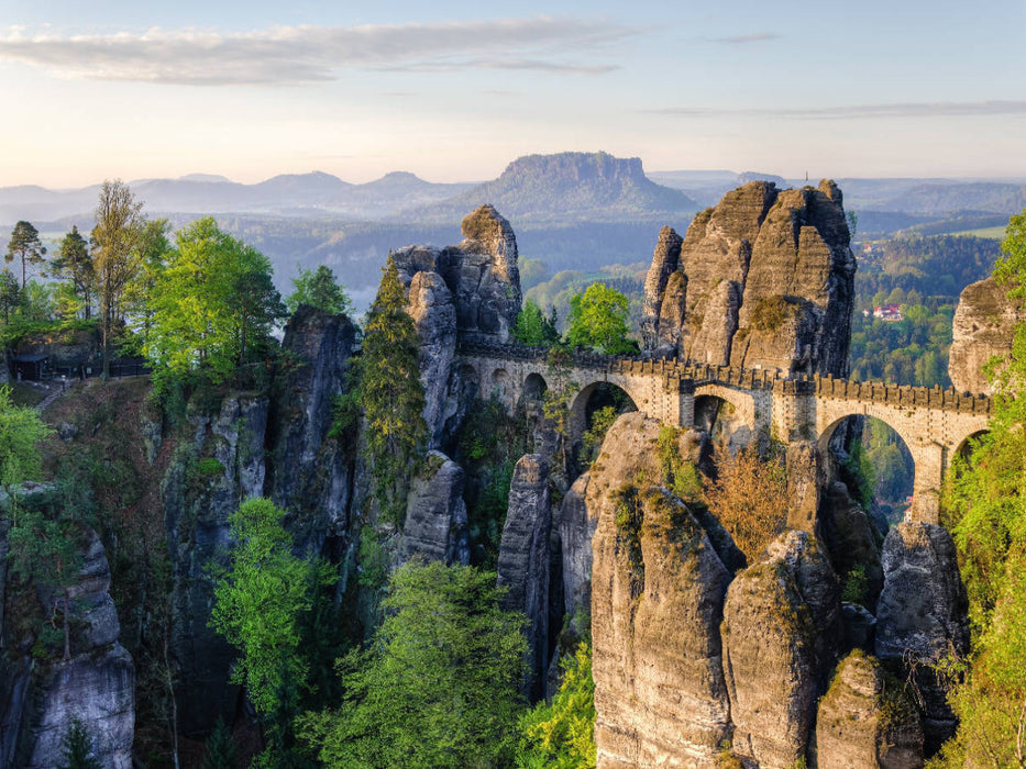 Basteibrücke in der Sächsischen Schweiz - CALVENDO Foto-Puzzle'