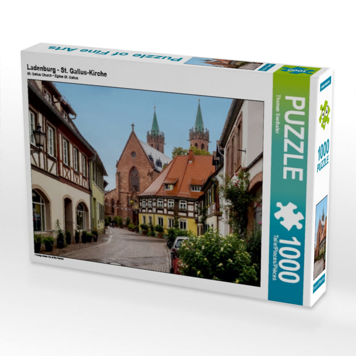 Ladenburg - St. Gallus-Kirche 1000 Teile Puzzle quer - CALVENDO Foto-Puzzle'