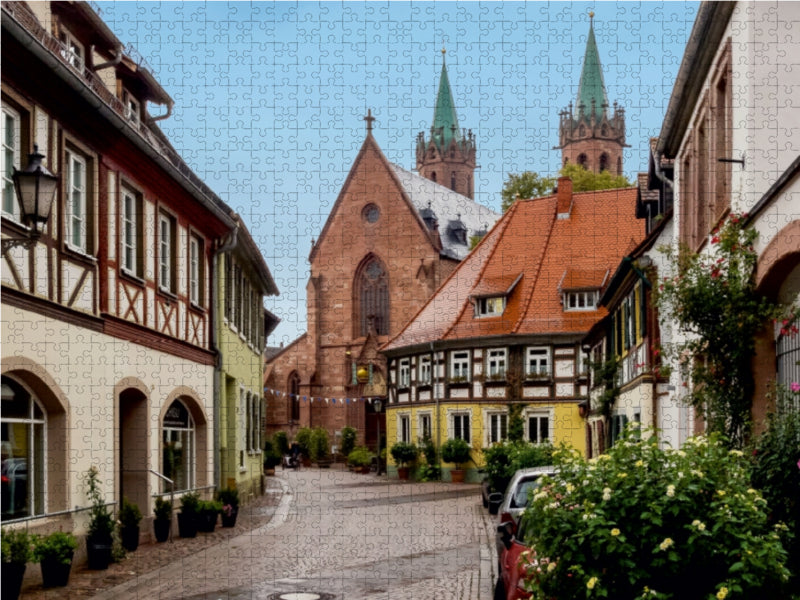 Ladenburg - St. Gallus-Kirche 1000 Teile Puzzle quer - CALVENDO Foto-Puzzle'