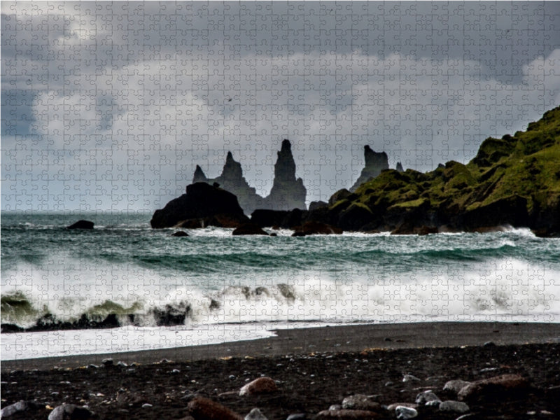 Les pinacles rocheux de Vik - Puzzle photo CALVENDO 