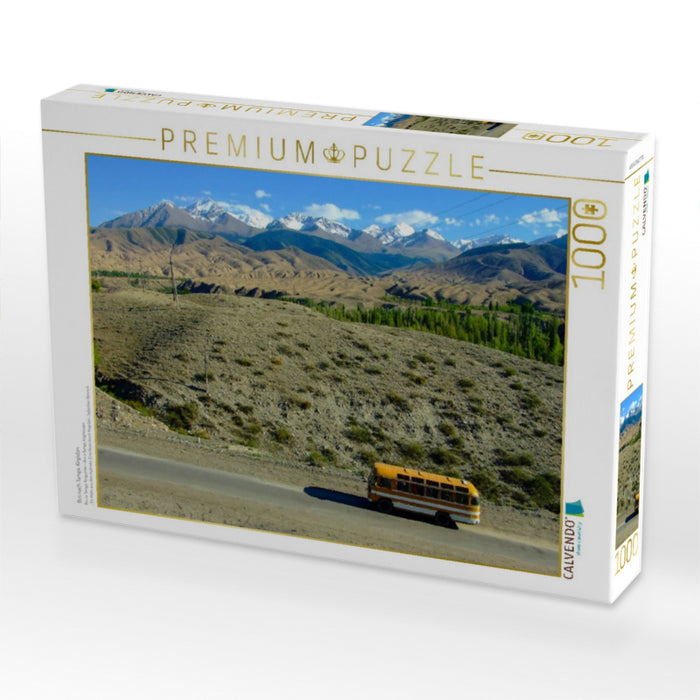 Bus nach Tamga, Kirgistan - CALVENDO Foto-Puzzle'