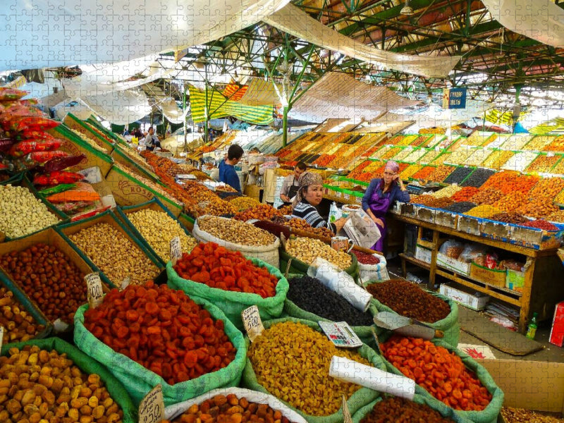 Basar in Bischkek, Kirgistan - CALVENDO Foto-Puzzle'