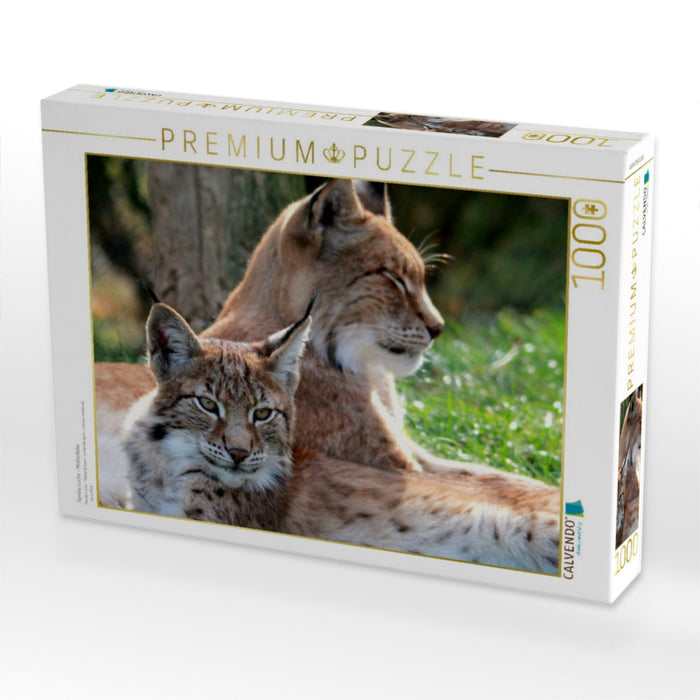 Familie Luchs - Mutterliebe - CALVENDO Foto-Puzzle'