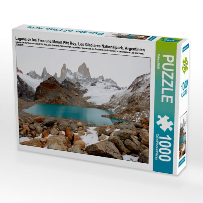 Laguna de los Tres und Mount Fitz Roy, Los Glaciares Nationalpark, Argentinien 1000 Teile Puzzle quer - CALVENDO Foto-Puzzle'
