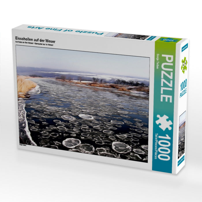 Eisschollen auf der Weser 1000 Teile Puzzle quer - CALVENDO Foto-Puzzle'