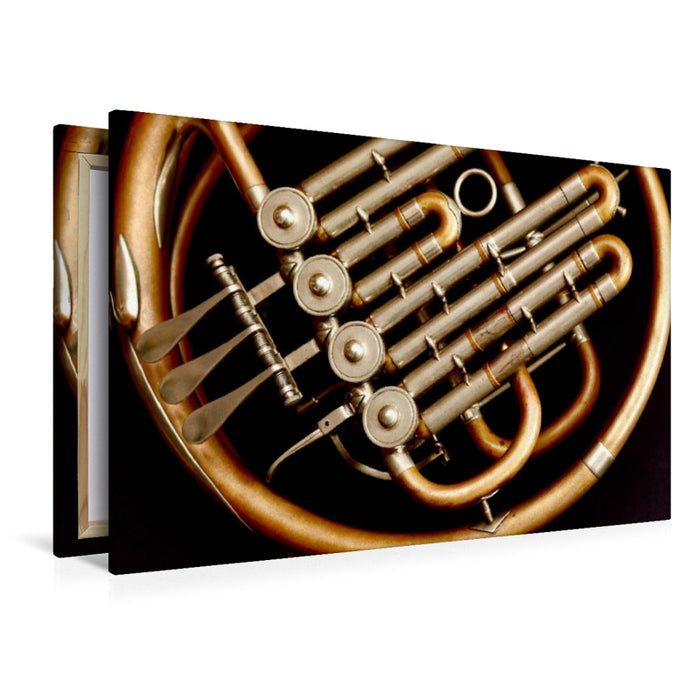 Premium Textil-Leinwand Waldhorn