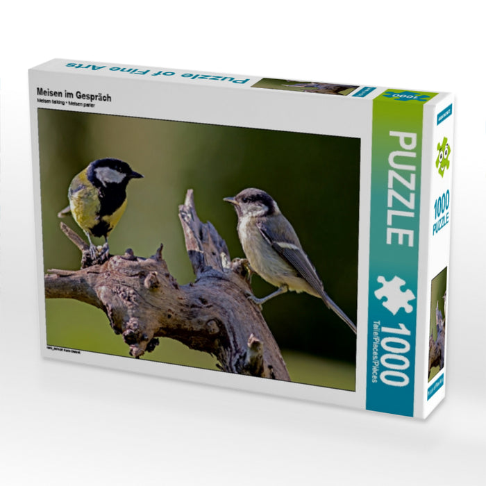 Meisen im Gespräch 1000 Teile Puzzle quer - CALVENDO Foto-Puzzle'
