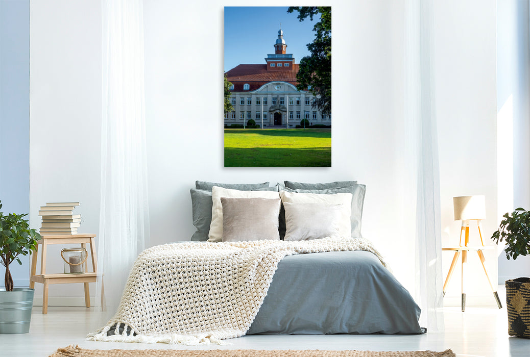 Premium Textil-Leinwand Premium Textil-Leinwand 80 cm x 120 cm  hoch Ein Motiv aus dem Kalender Ein Vormittag in Cloppenburg