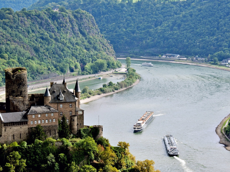 Burg Katz bei Sankt Goarshausen 1000 Teile Puzzle quer - CALVENDO Foto-Puzzle'