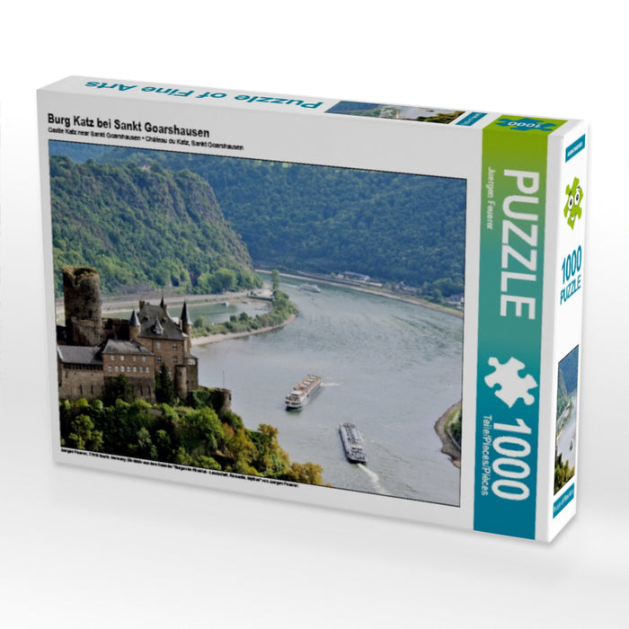 Burg Katz bei Sankt Goarshausen 1000 Teile Puzzle quer - CALVENDO Foto-Puzzle'
