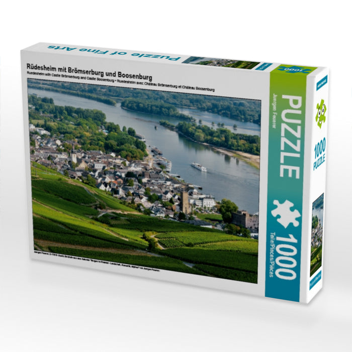 Rüdesheim mit Brömserburg und Boosenburg 1000 Teile Puzzle quer - CALVENDO Foto-Puzzle'