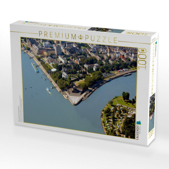 Das deutsche Eck bei Koblenz - CALVENDO Foto-Puzzle'