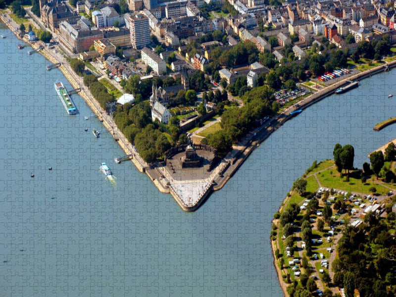 Das deutsche Eck bei Koblenz - CALVENDO Foto-Puzzle'