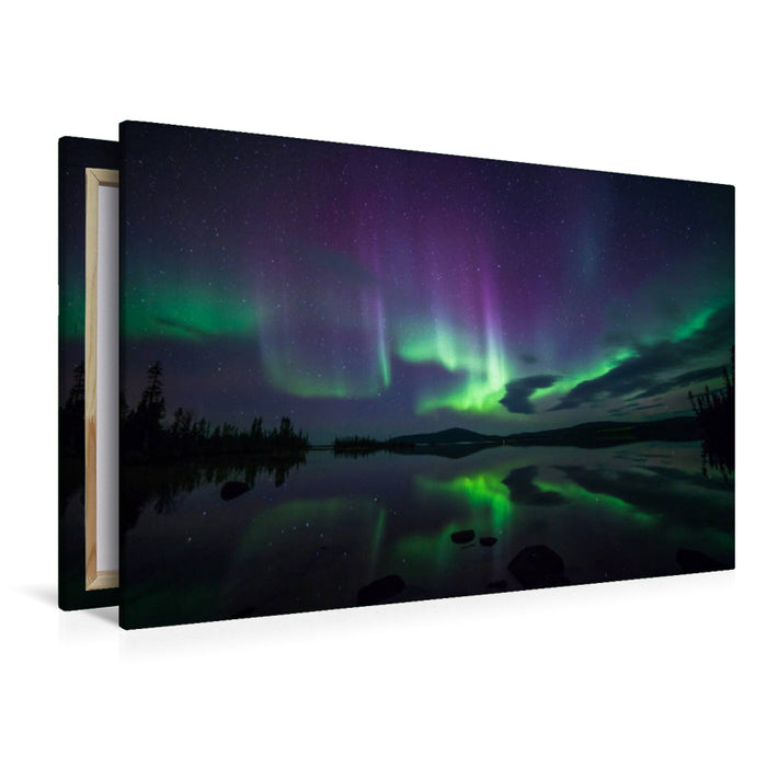 Premium Textil-Leinwand Lila Lightshow