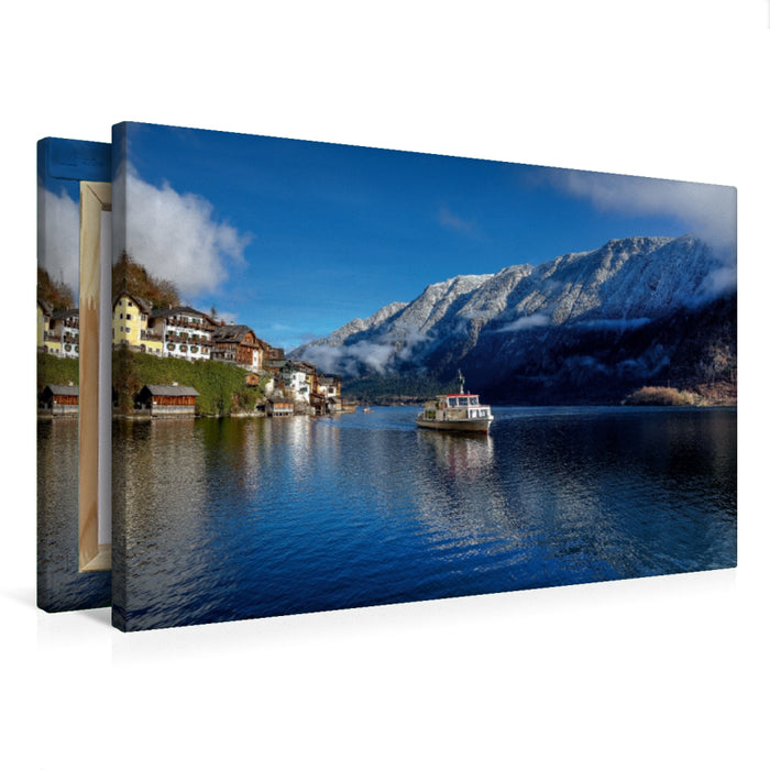 Premium Textil-Leinwand Hallstättersee