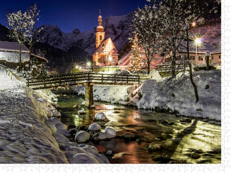 weihnachtliche Ramsau - CALVENDO Foto-Puzzle'