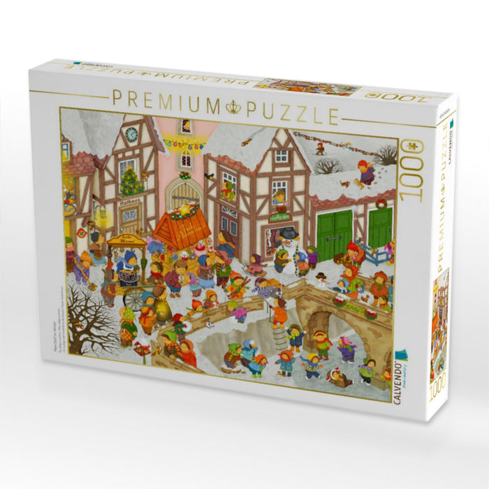 Mein Dorf im Winter - CALVENDO Foto-Puzzle'
