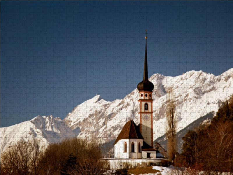 Inntal Kirche St. Georg 1000 Teile Puzzle quer - CALVENDO Foto-Puzzle'