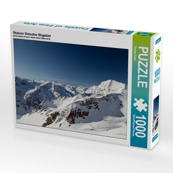 Stubaier Gletscher Skigebiet 1000 Teile Puzzle quer - CALVENDO Foto-Puzzle'