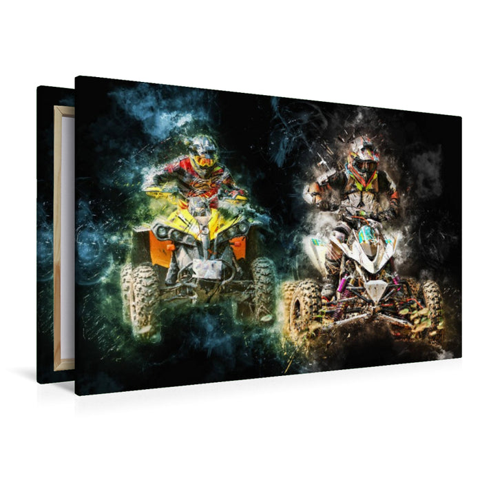 Premium Textil-Leinwand Quad, extrem cool