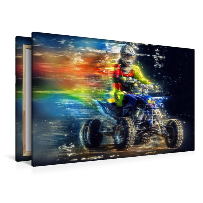 Premium Textil-Leinwand Quad, extrem cool