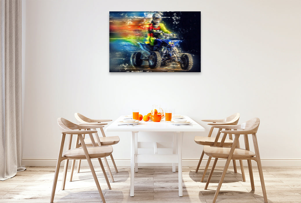 Premium Textil-Leinwand Quad, extrem cool