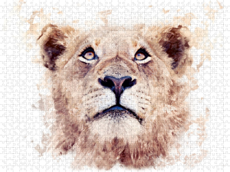 Löwe 1000 Teile Puzzle quer - CALVENDO Foto-Puzzle'