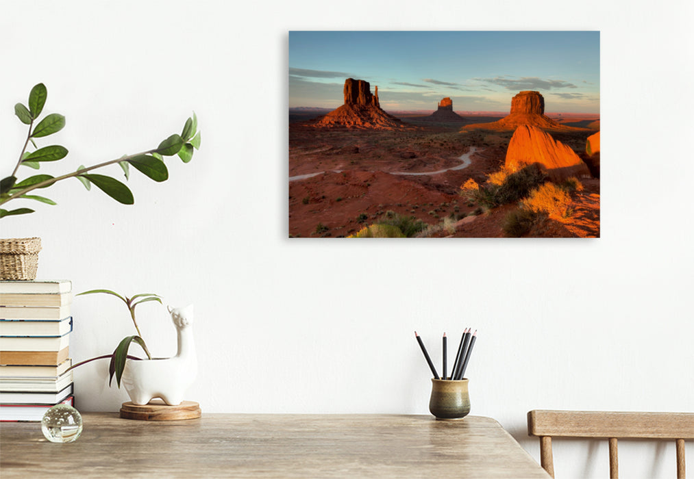 Premium Textil-Leinwand Premium Textil-Leinwand 120 cm x 80 cm quer Monument Valley, Arizona