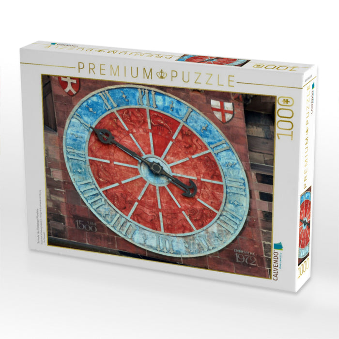 Turmuhr des Freiburger Münsters - CALVENDO Foto-Puzzle'