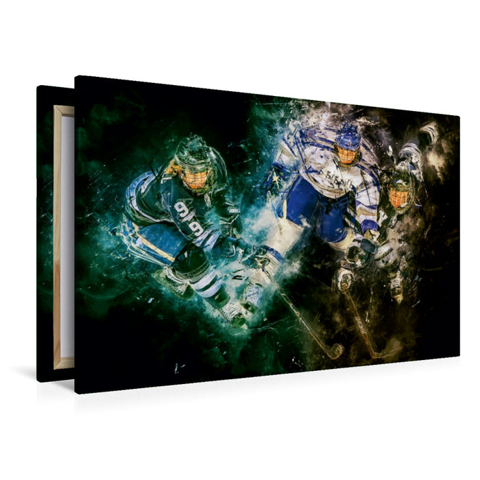 Premium Textil-Leinwand Eishockey