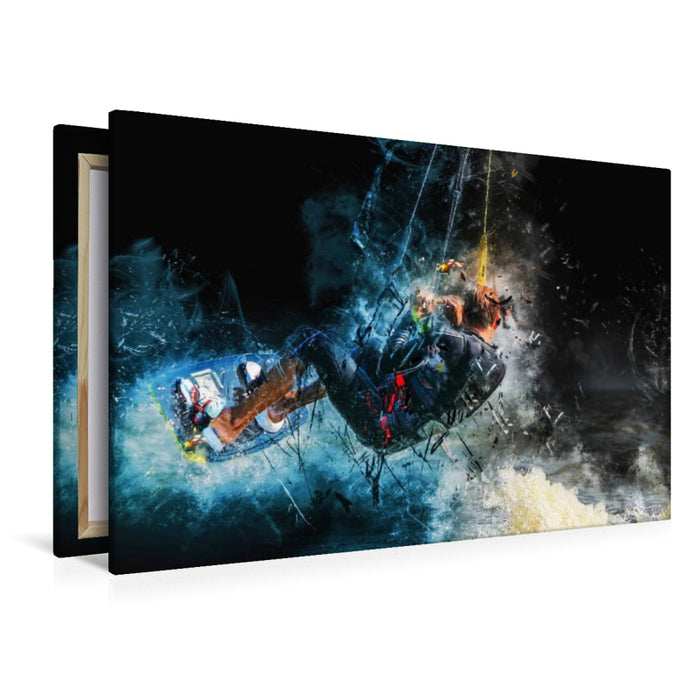 Premium Textil-Leinwand Kitesurfen