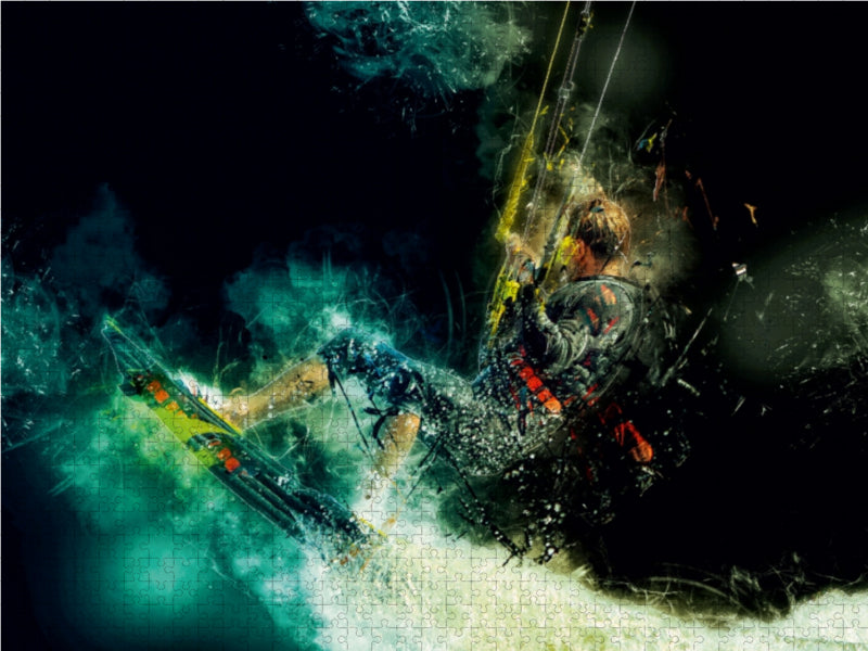 Kitesurfen 1000 Teile Puzzle quer - CALVENDO Foto-Puzzle'