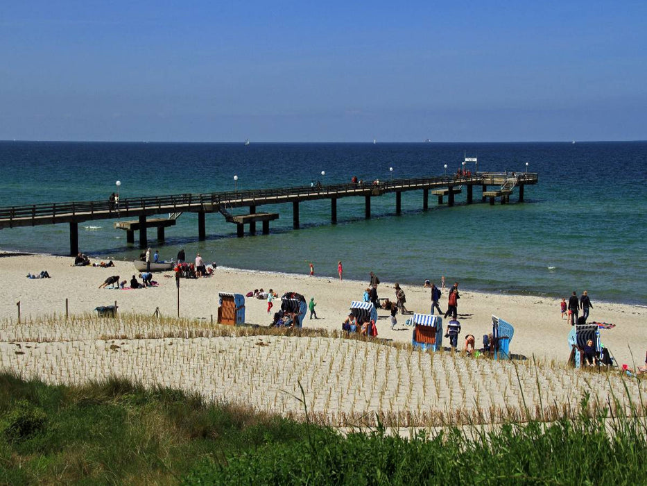 Strand und Seebrücke des Ostseebades Rerik - CALVENDO Foto-Puzzle'