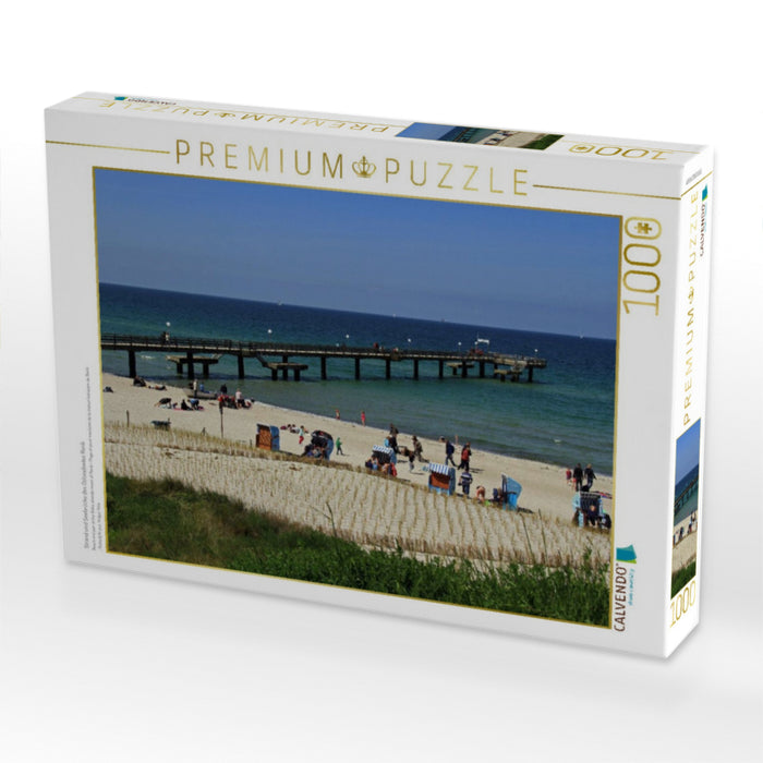 Strand und Seebrücke des Ostseebades Rerik - CALVENDO Foto-Puzzle'